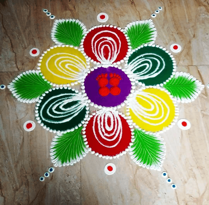 Delightful Feet Rangoli