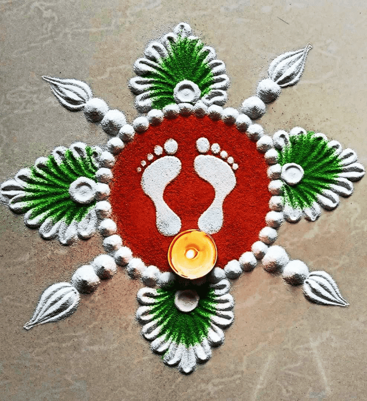 Elegant Feet Rangoli