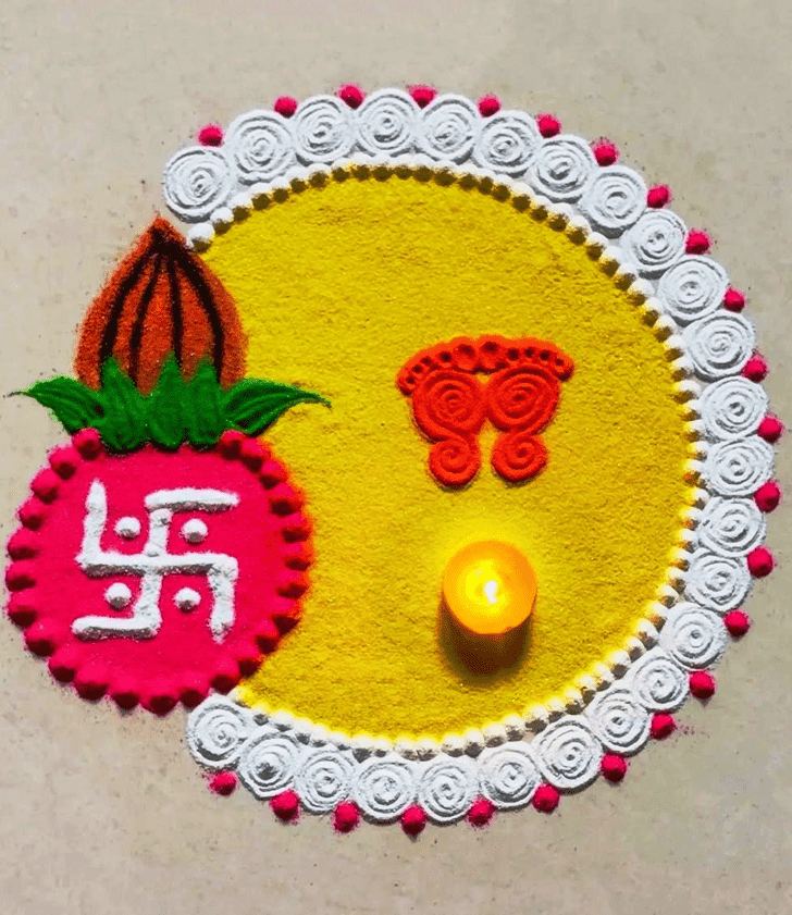 Enthralling Feet Rangoli