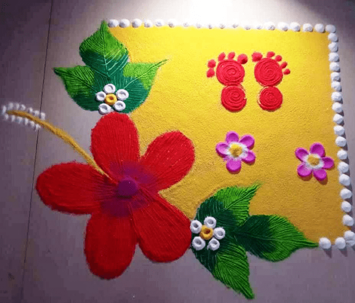 Excellent Feet Rangoli