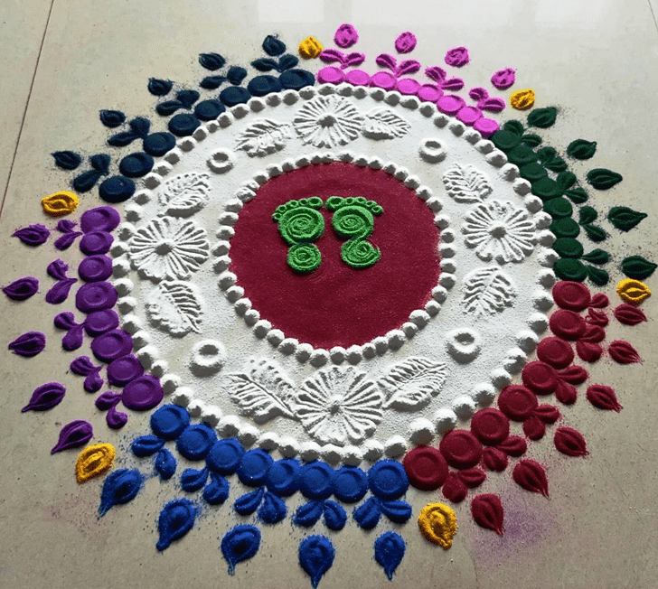 Exquisite Feet Rangoli