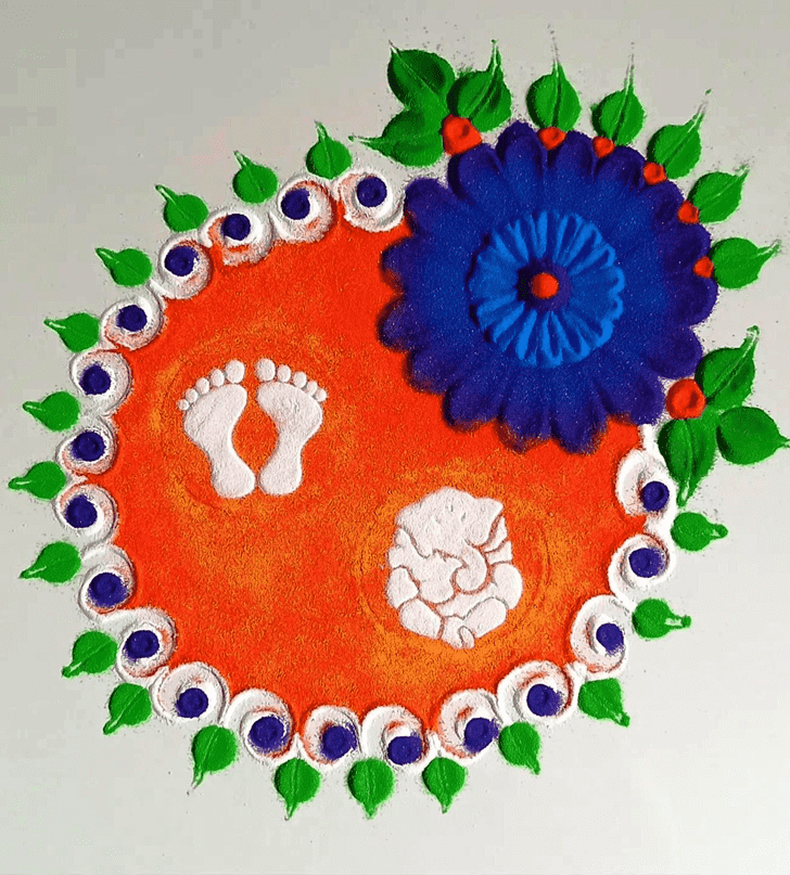 Fetching Feet Rangoli