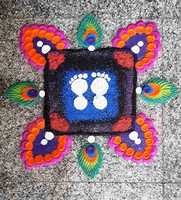 Graceful Feet Rangoli