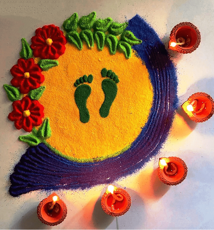 Magnetic Feet Rangoli