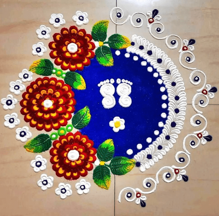 Pleasing Feet Rangoli