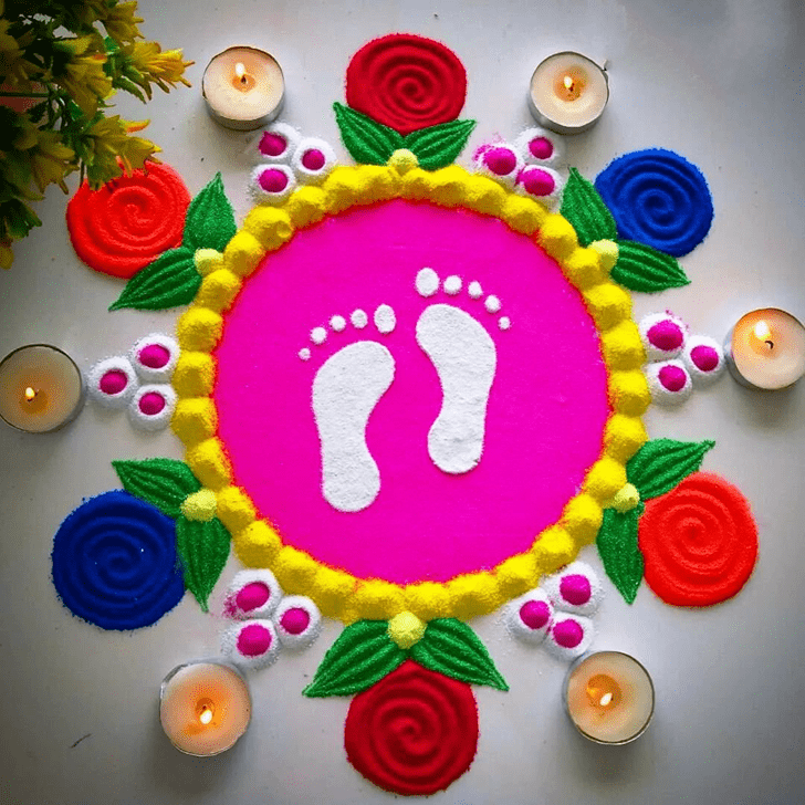 Pretty Feet Rangoli