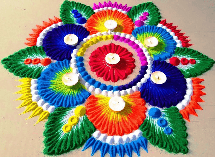 Hard Floral Rangoli