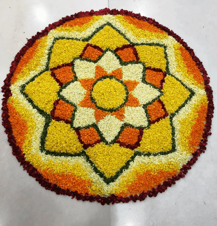 Elegant Floral Rangoli