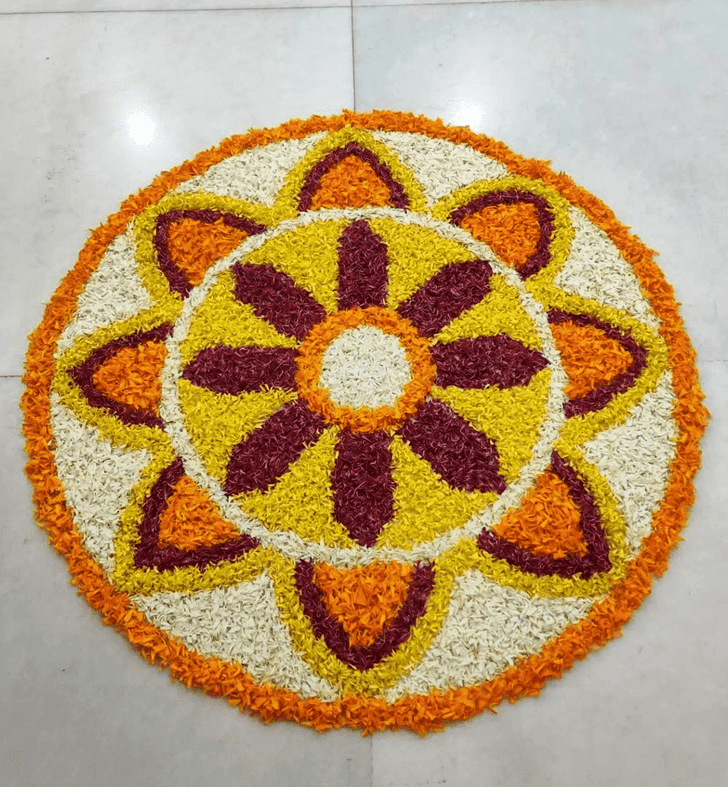 Enticing Floral Rangoli