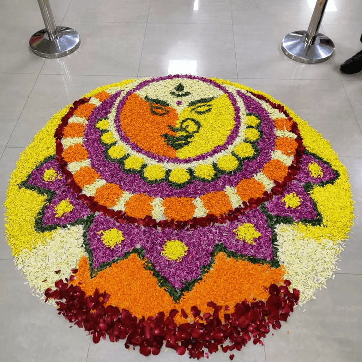 Excellent Floral Rangoli