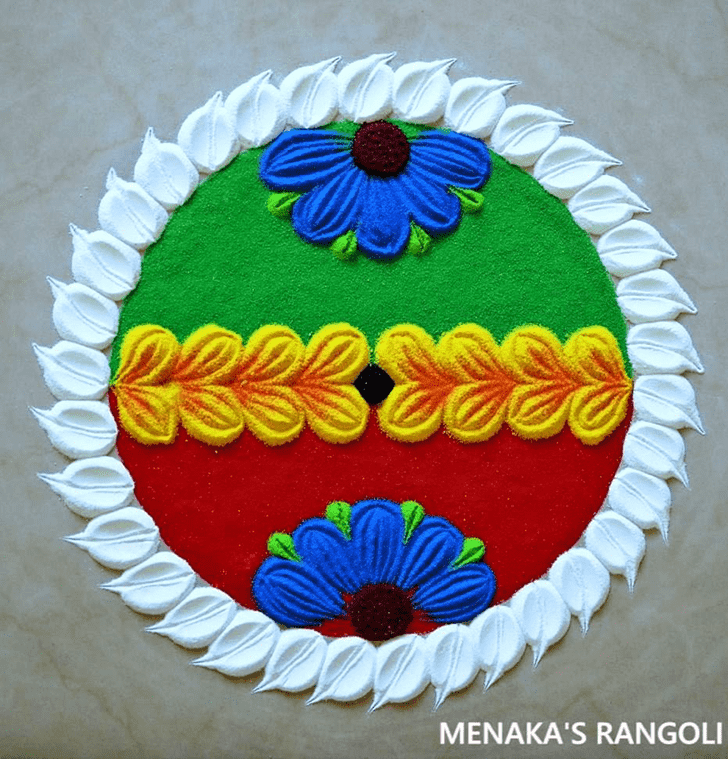 Fascinating Floral Rangoli