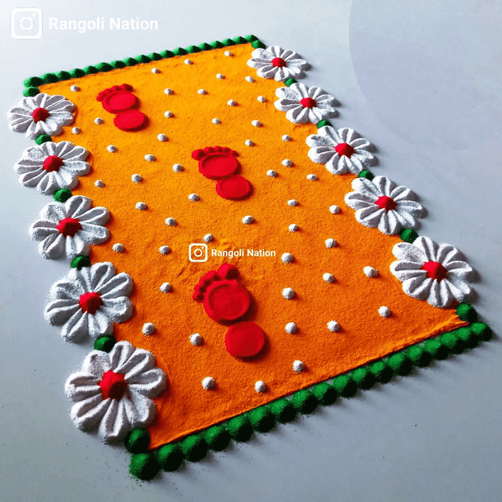 Fetching Floral Rangoli