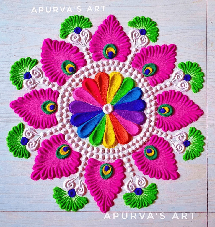 Gorgeous Floral Rangoli