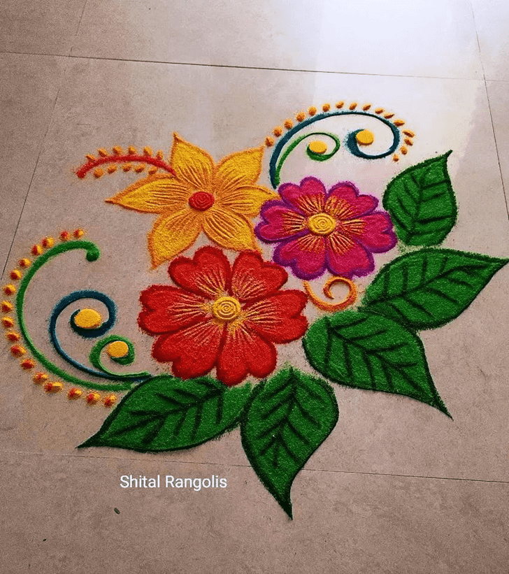 Grand Floral Rangoli