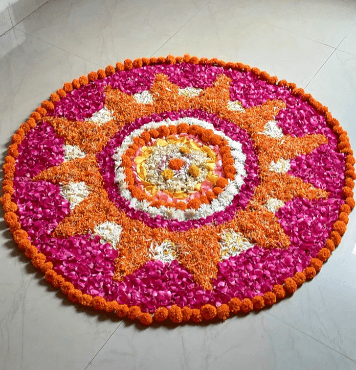 Awesome Floral Rangoli