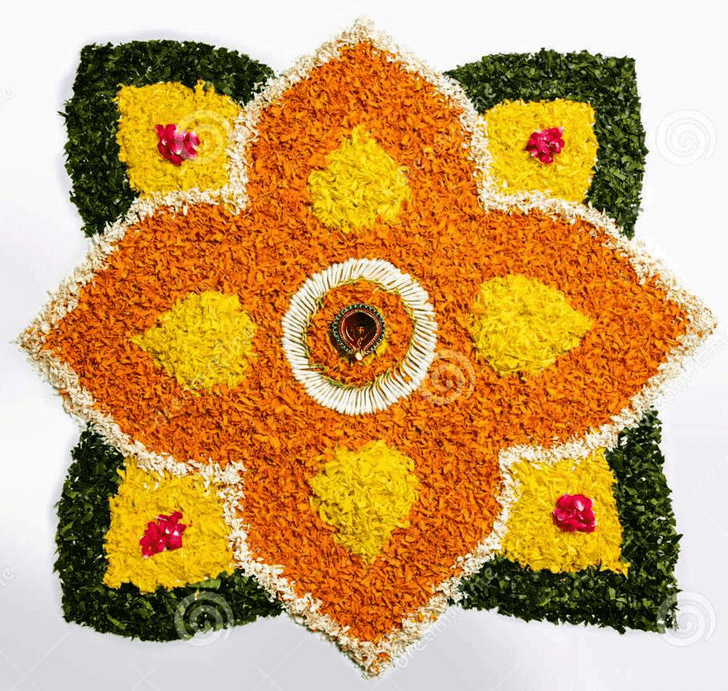 Lovely Floral Rangoli Design