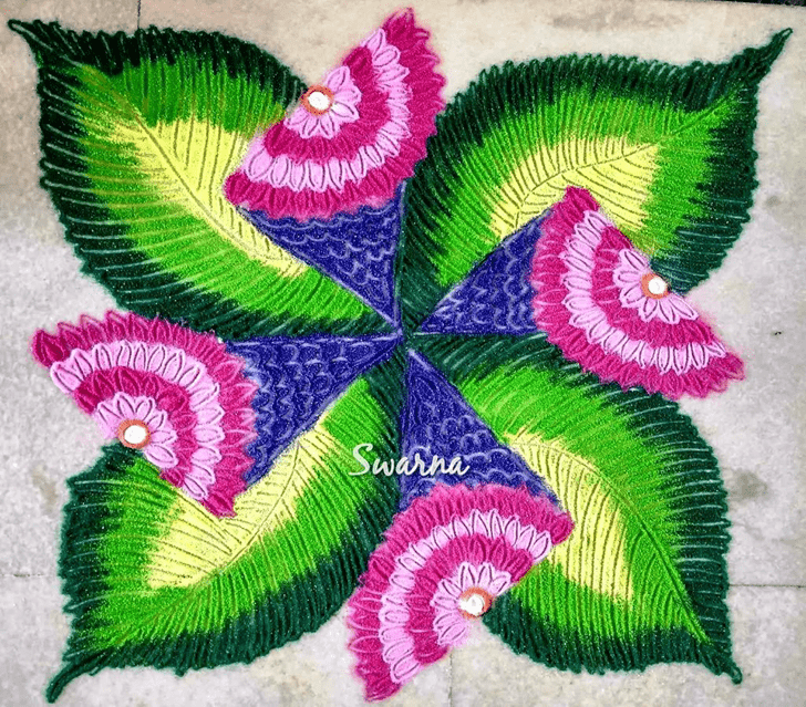 Magnetic Floral Rangoli