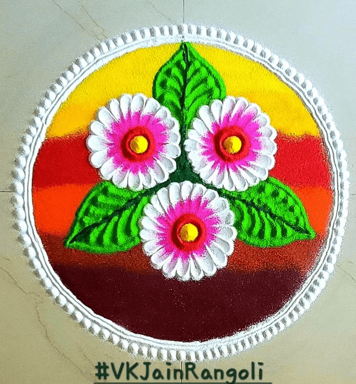 Marvelous Floral Rangoli