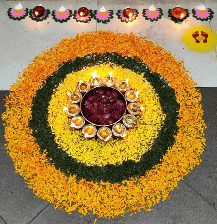 Nice Floral Rangoli