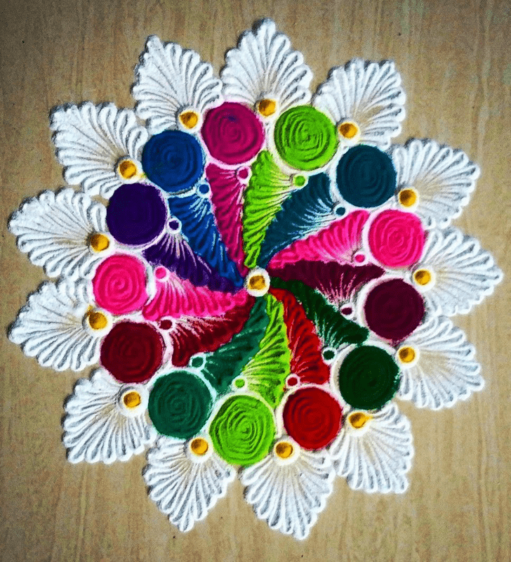 Pleasing Floral Rangoli