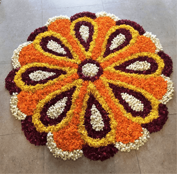 Radiant Floral Rangoli