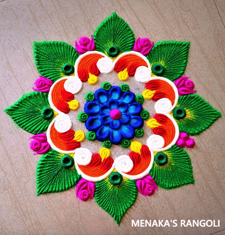 Ravishing Floral Rangoli