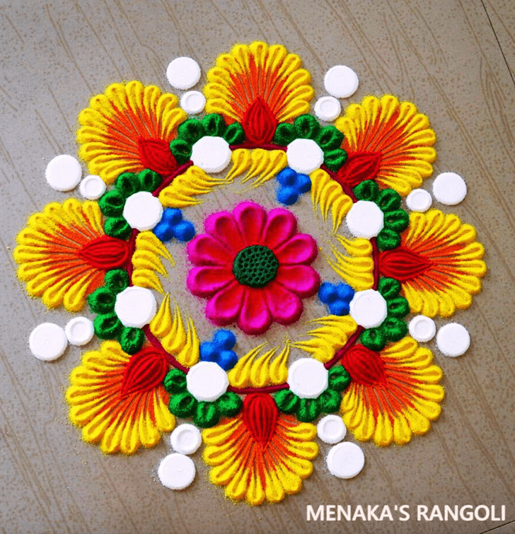 Refined Floral Rangoli