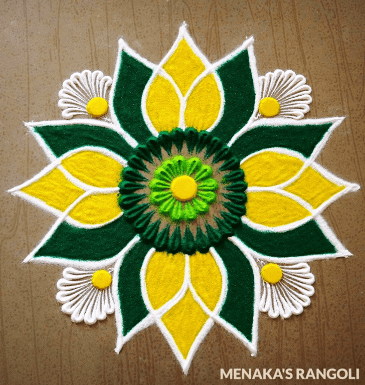 Resplendent Floral Rangoli