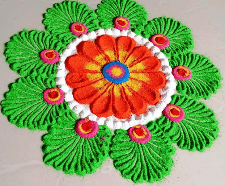 Slightly Floral Rangoli