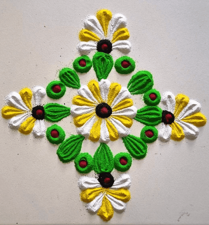 Splendid Floral Rangoli