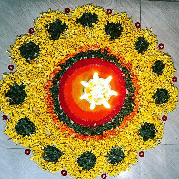 Superb Floral Rangoli