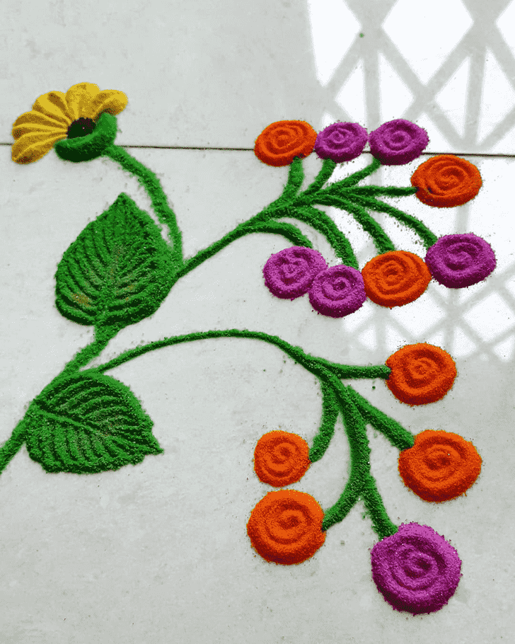 Dazzling Flower Rangoli