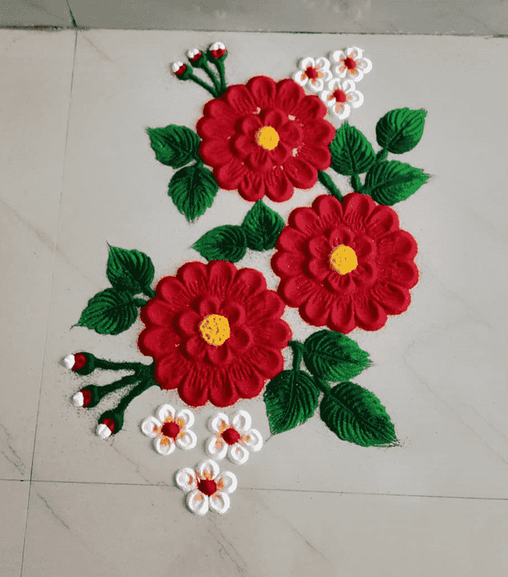 Delicate Flower Rangoli