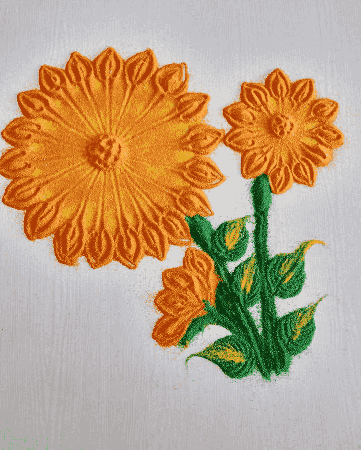 Delightful Flower Rangoli