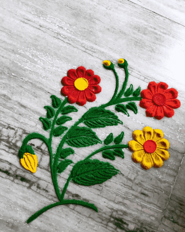 Elegant Flower Rangoli