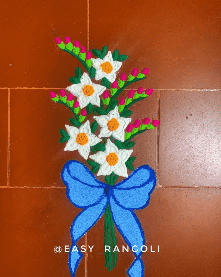 Fascinating Flower Rangoli