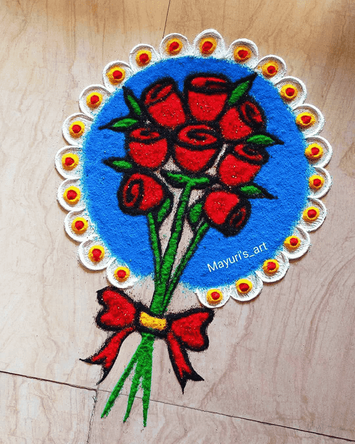 Fetching Flower Rangoli