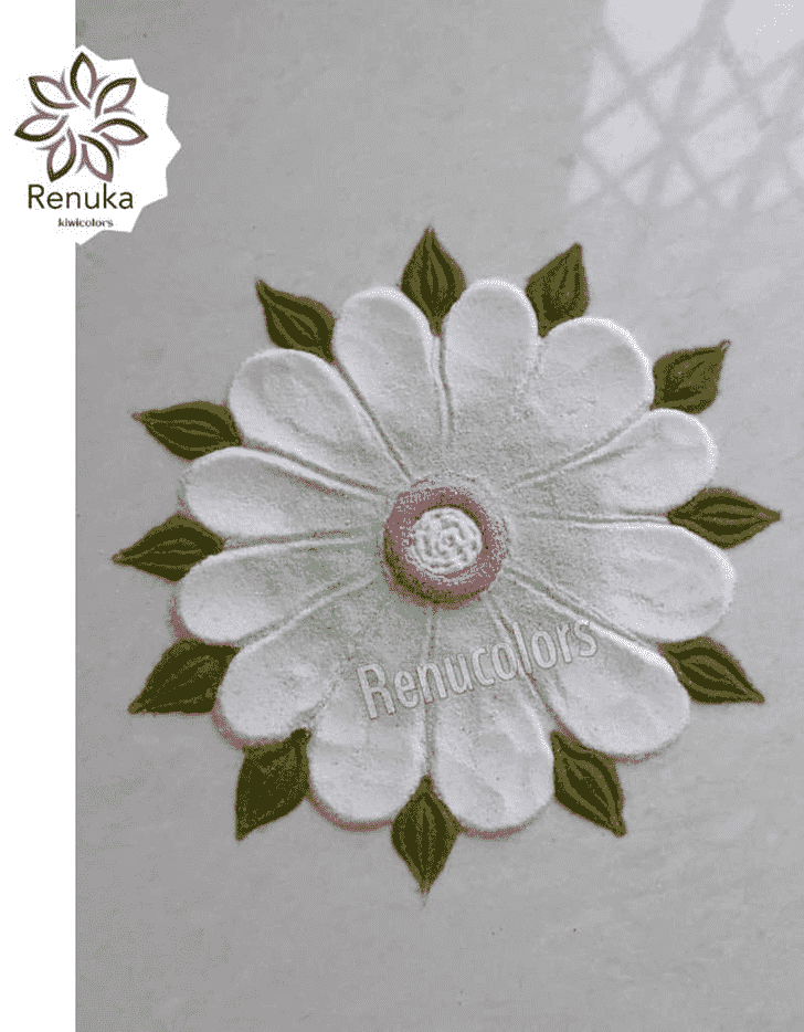 Good Looking Flower Rangoli