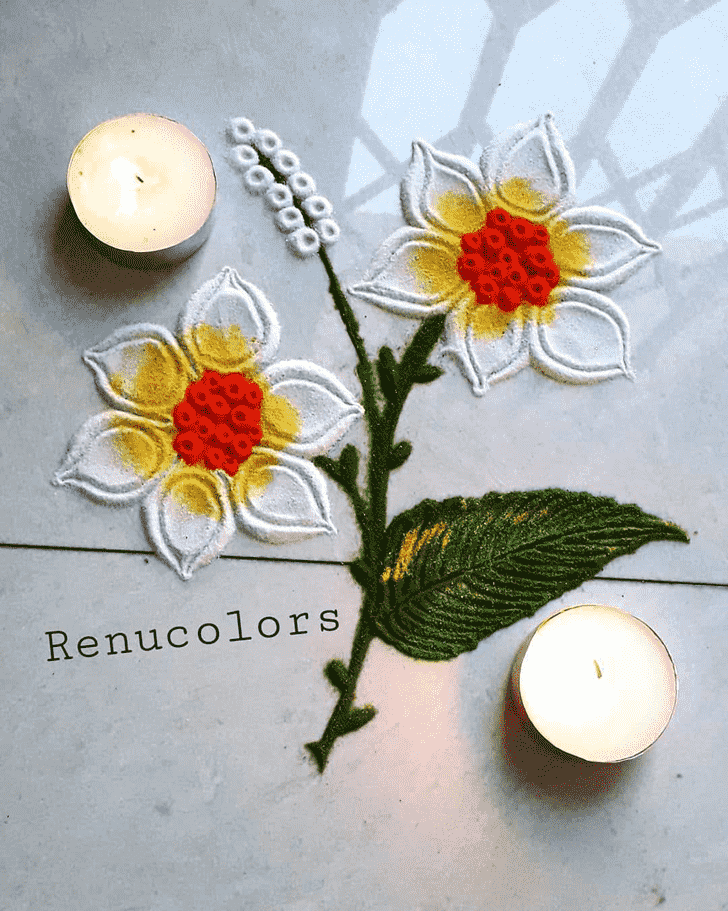 Gorgeous Flower Rangoli