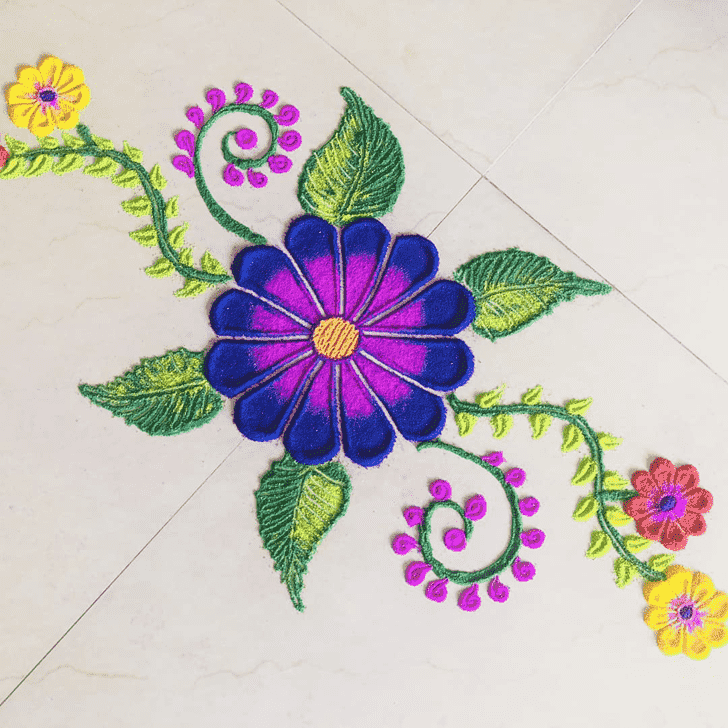 Inviting Flower Rangoli