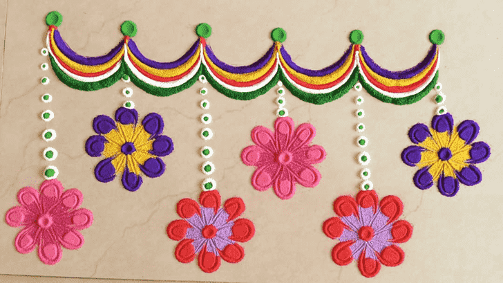 Pretty Flower Rangoli