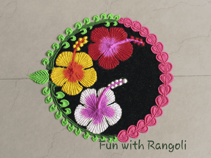 Radiant Flower Rangoli