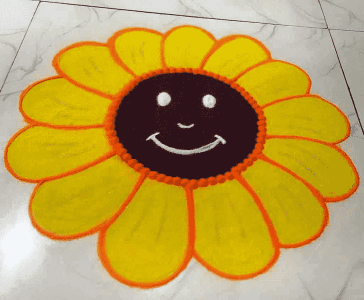 Ravishing Flower Rangoli