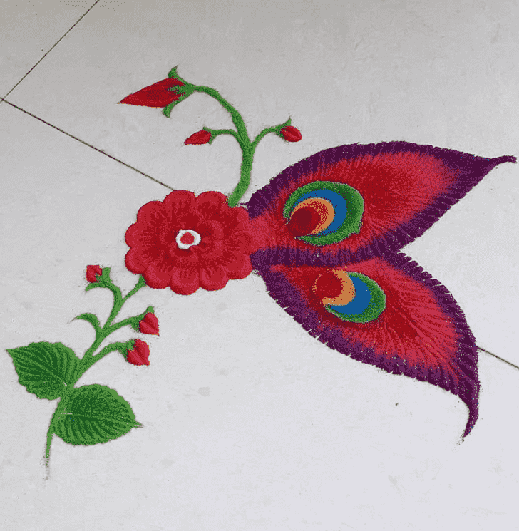 Slightly Flower Rangoli