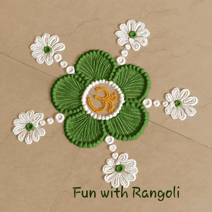 Stunning Flower Rangoli