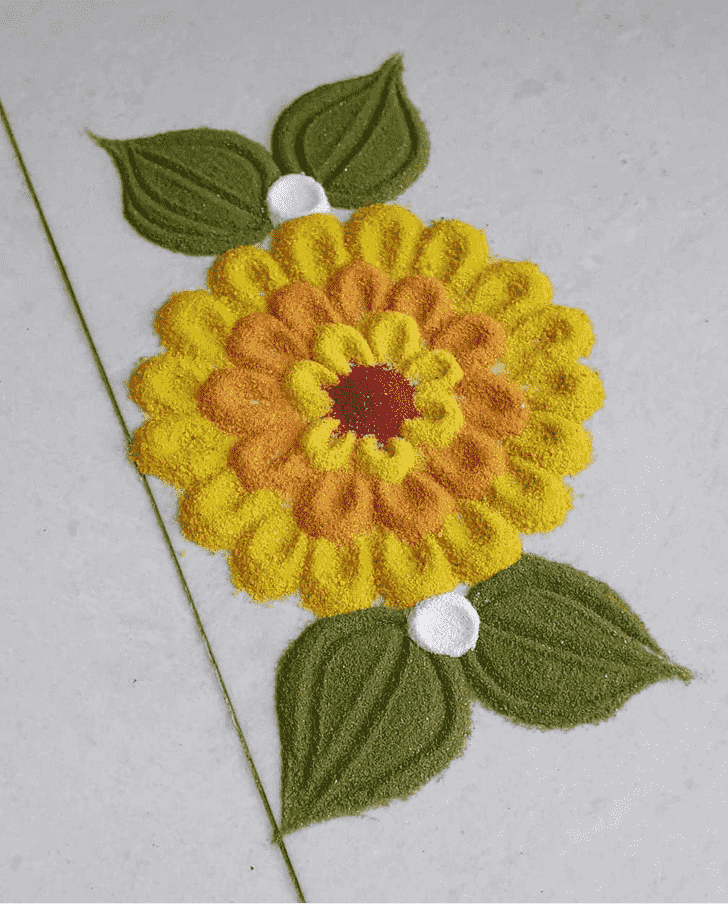 Superb Flower Rangoli