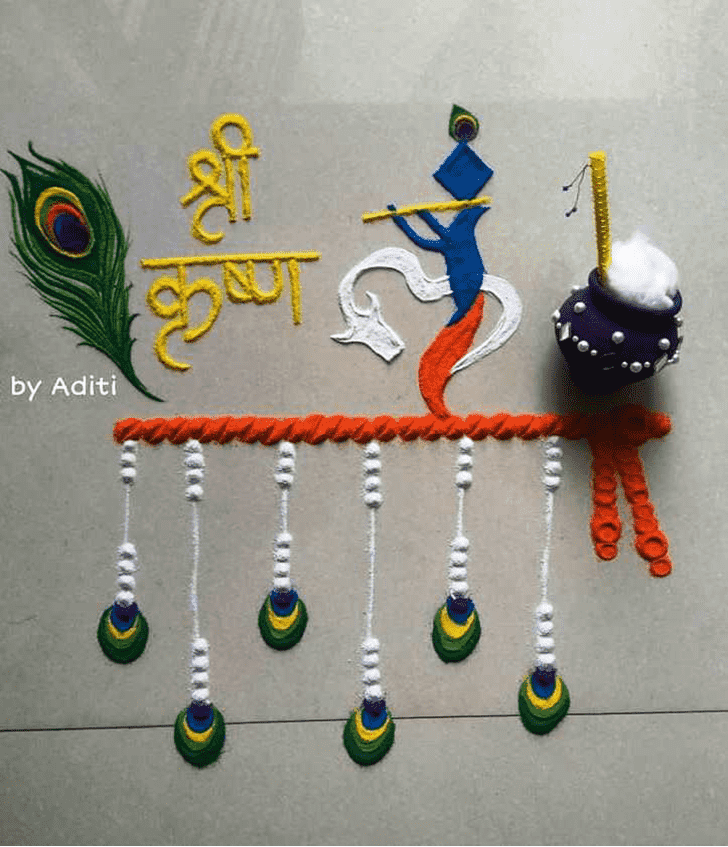 Angelic Flute Rangoli