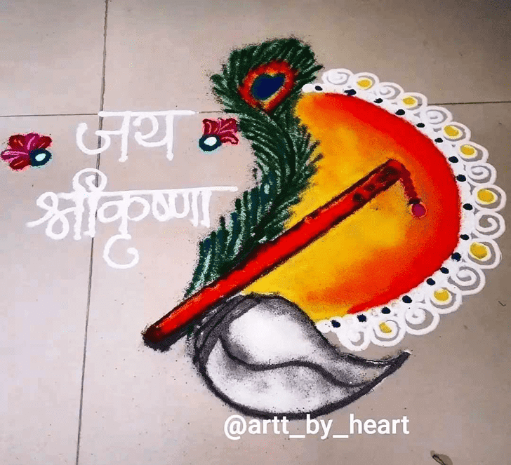 Beauteous Flute Rangoli