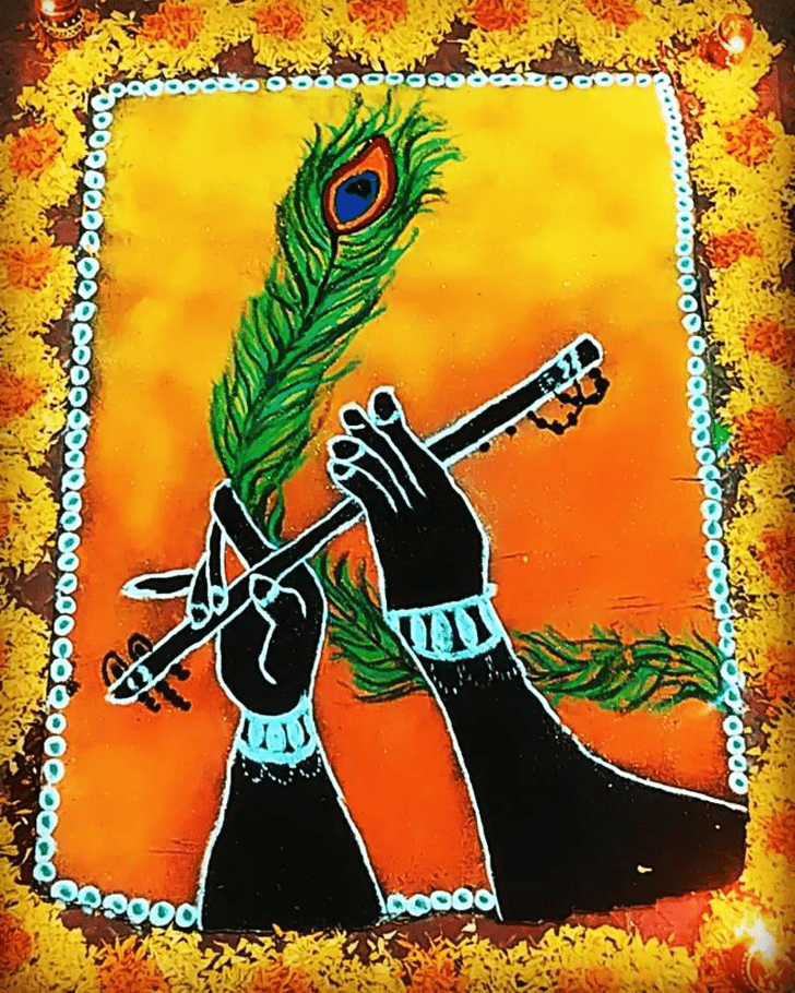 Bewitching Flute Rangoli