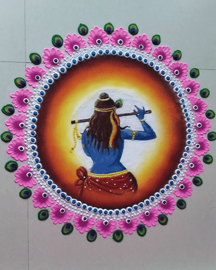 Captivating Flute Rangoli